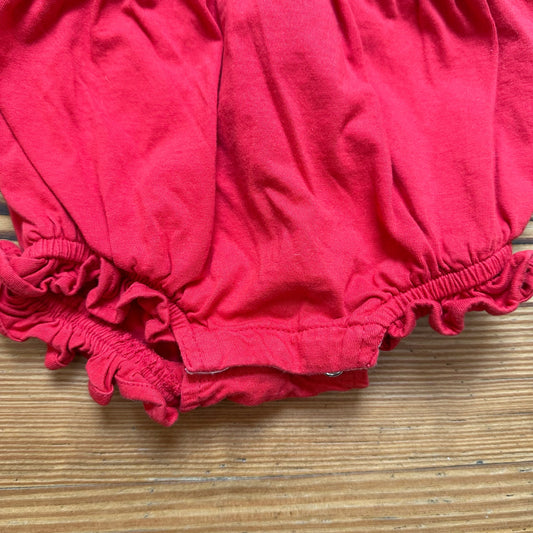 Stewart Simmons red Georgia Bulldog ruffle eyelet bubble one piece SIZE 6M