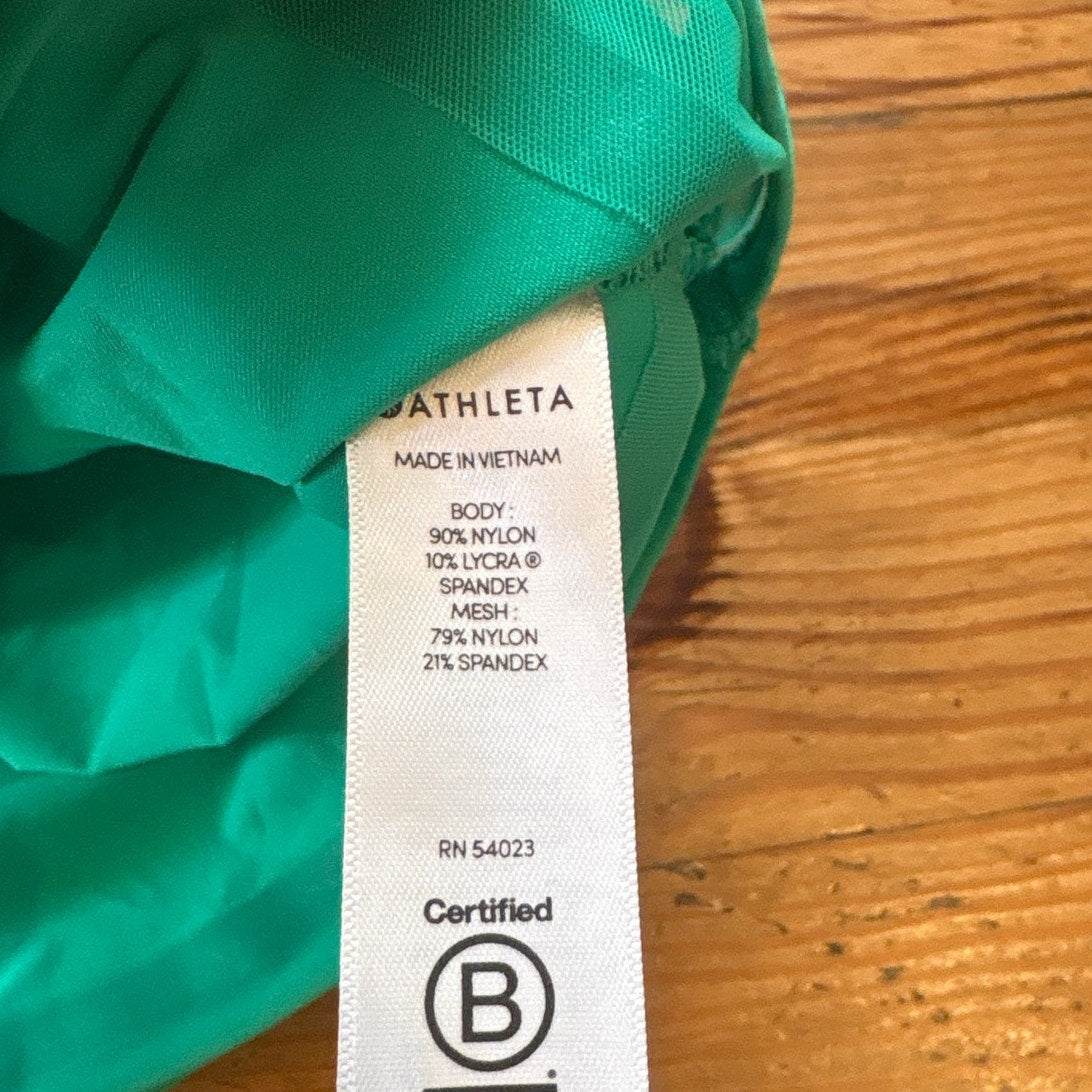 Athleta green sheer bottom hem tank athletic not lined dress SIZE MT