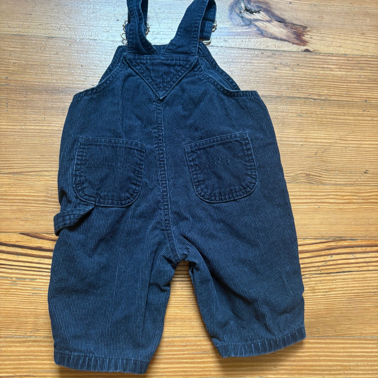 Gap dark blue corduroy adjustable toddler overall pants SIZE 3-6M