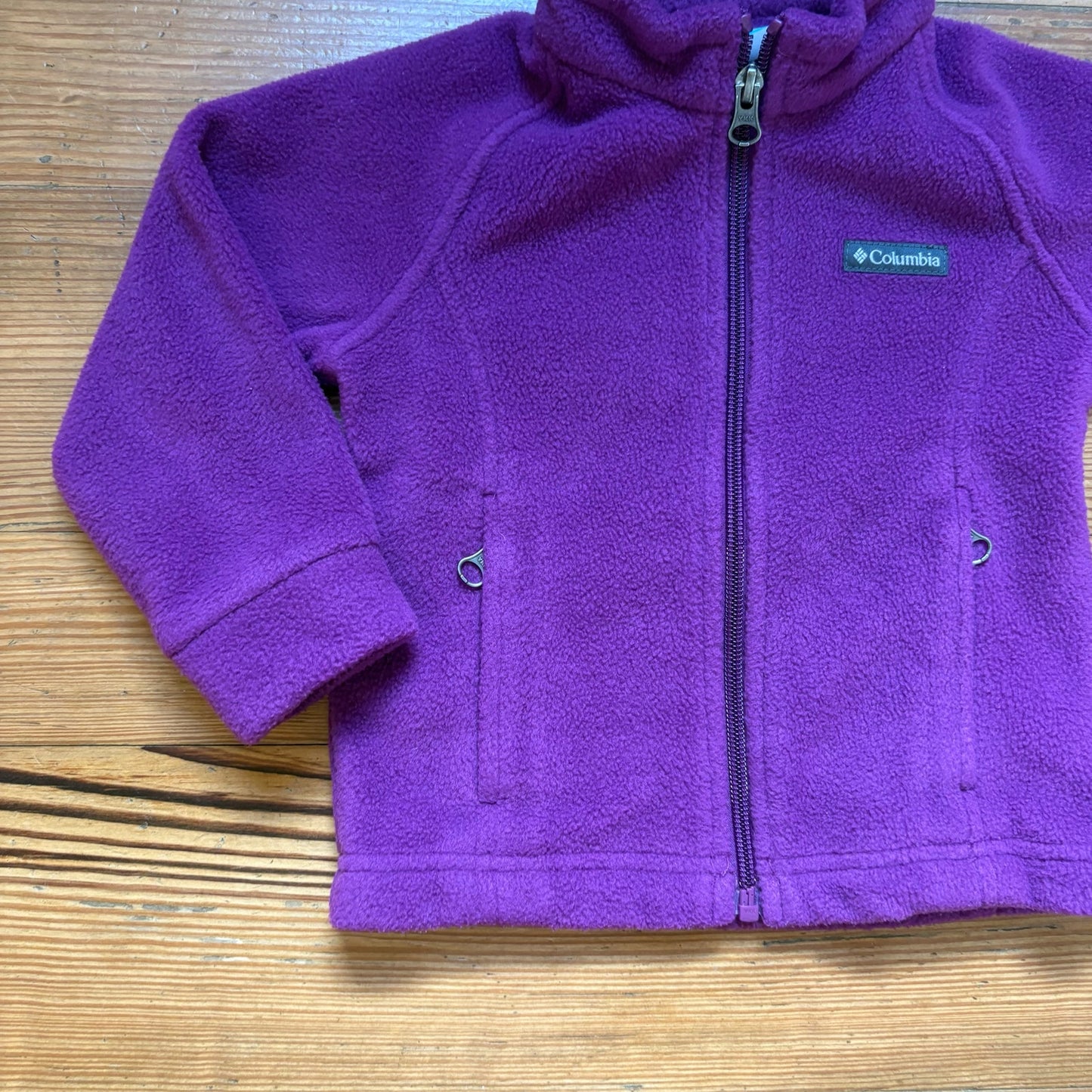 Columbia purple fleece full zip toddler sweater SIZE 2T