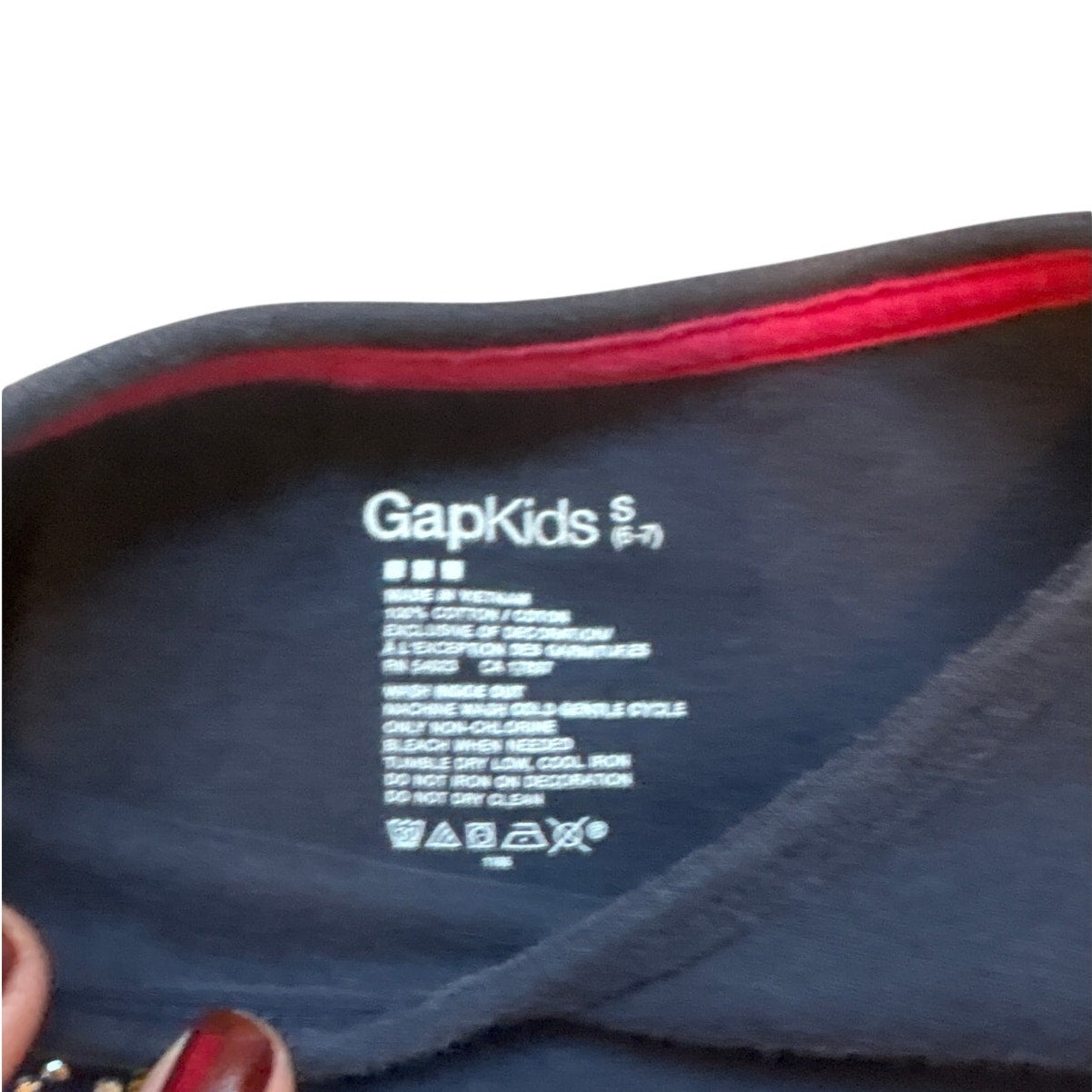 Gap pink striped navy long sleeve Sassy embroidered sequin shirt SIZE S