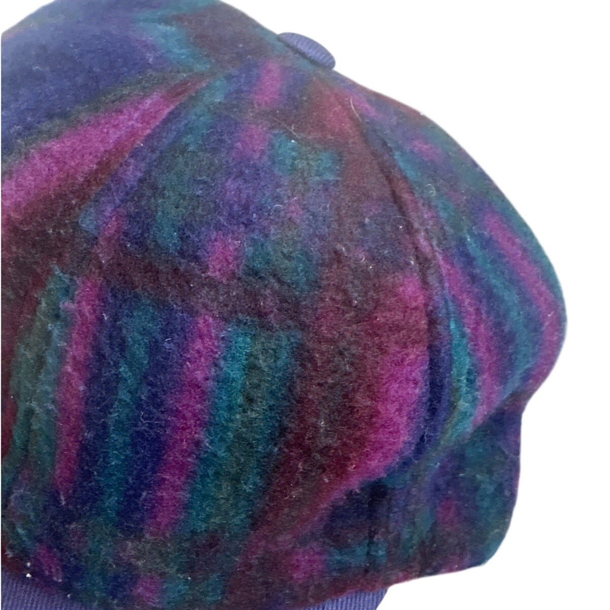 Totes blue red green plaid pattern fleece fabric hat