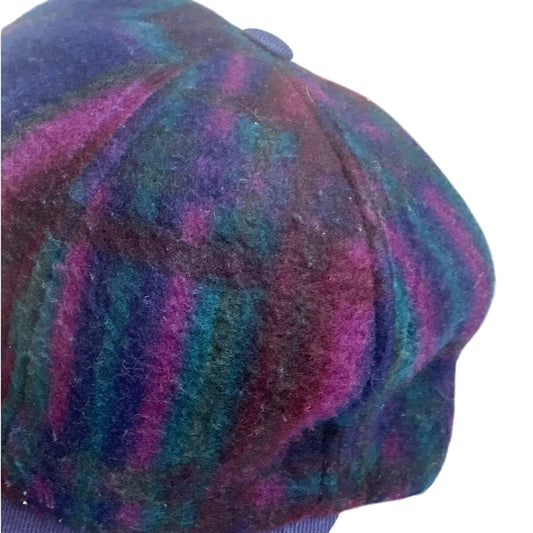 Totes blue red green plaid pattern fleece fabric hat