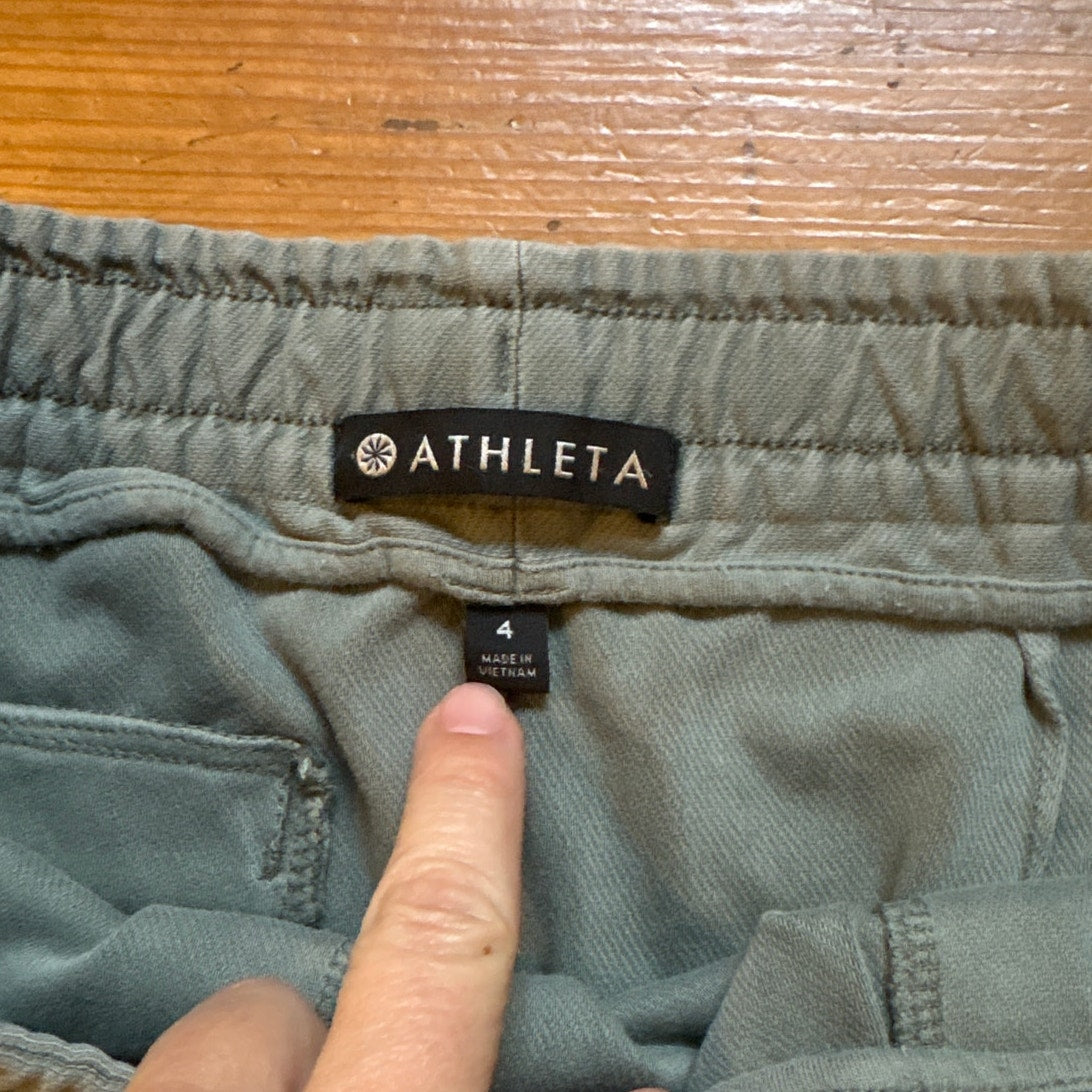 Athleta olive green sweatshirt pocket skirt SIZE 4