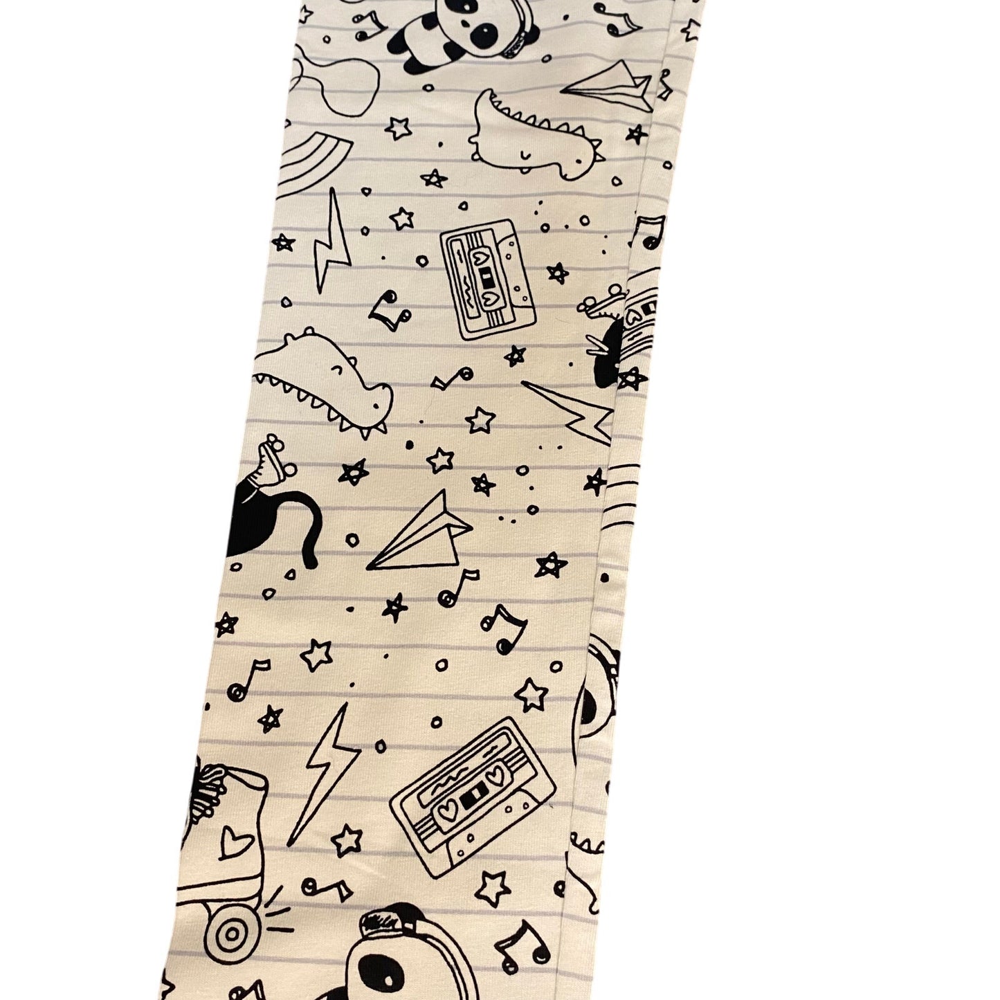 NWT Wonder Nation black white animal rainbow 90s print stretch pants SIZE M