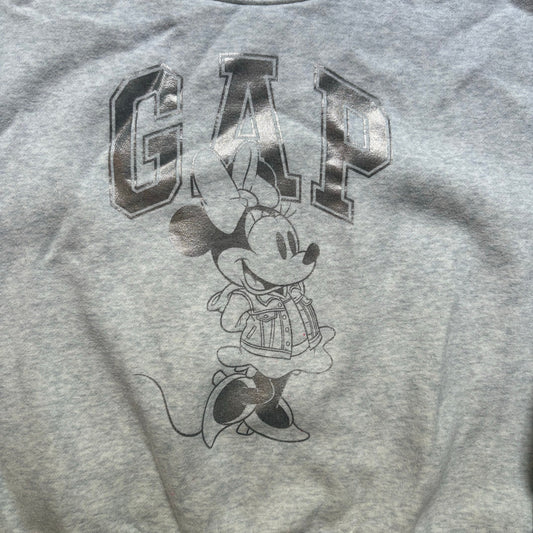 Gap Disney Minnie Mouse silver graphic crew girls sweatshirt SIZE 10