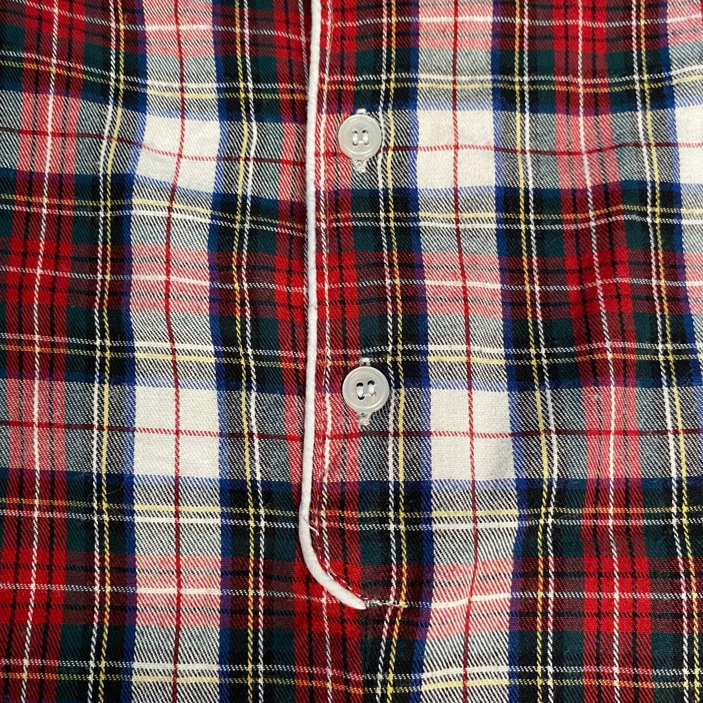 Petite Plum red white Christmas plaid button pajama one piece SIZE 0-3M