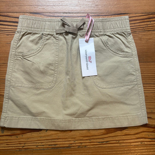 NWT Vineyard Vines beige elastic waistband girls skirt SIZE 5