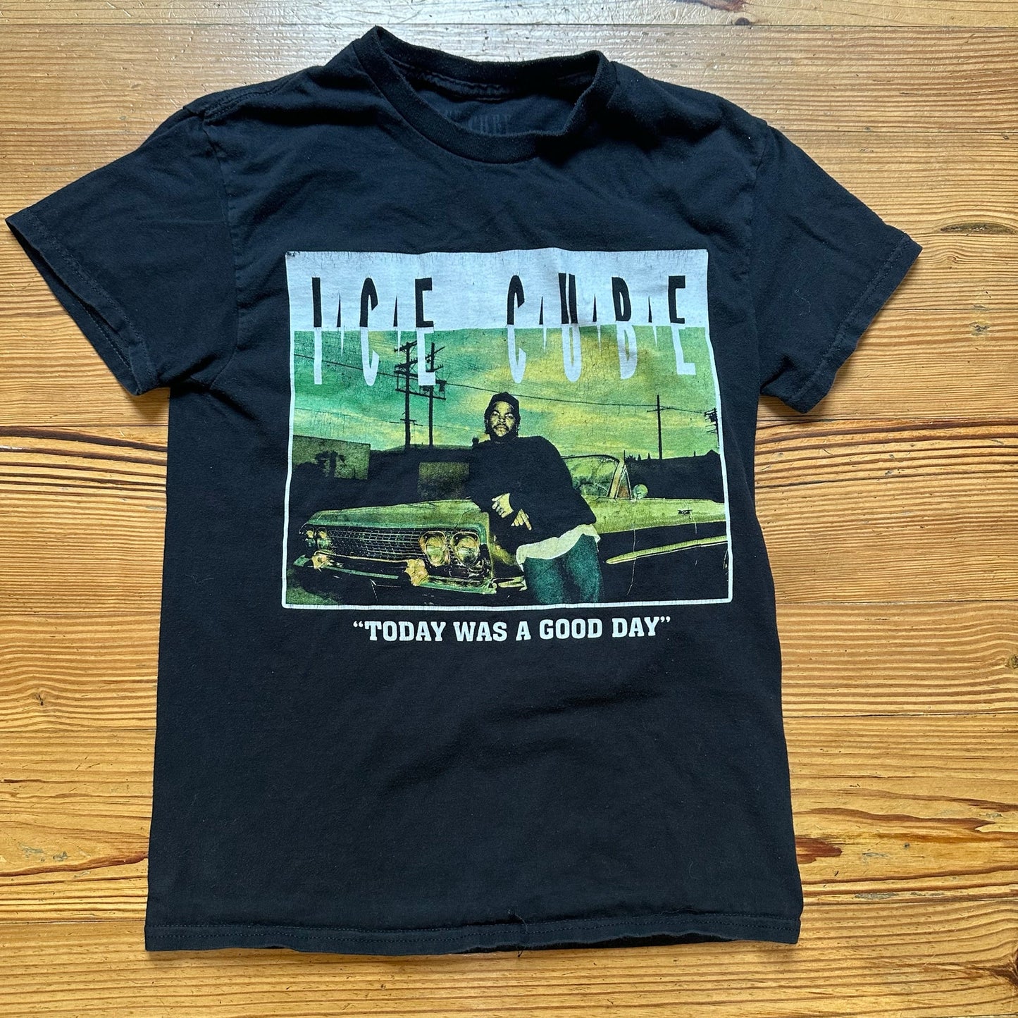 Ice Cube y2k black short sleeve cotton rapper graphic shirt SIZE S