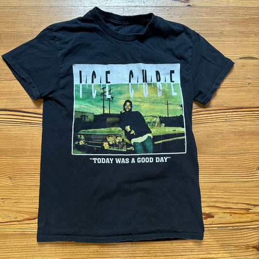 Ice Cube y2k black short sleeve cotton rapper graphic shirt SIZE S
