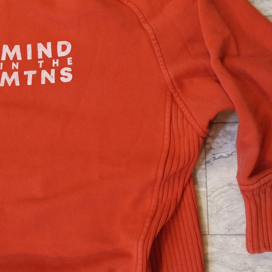 Aerie red Mind in the Mountains ribbed side crew sweatshirt SIZE M