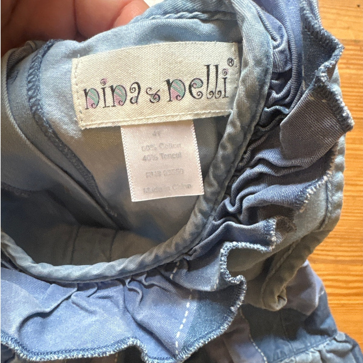 Nina & Nelli 90s denim patchwork tiered sleeveless dress SIZE 4T