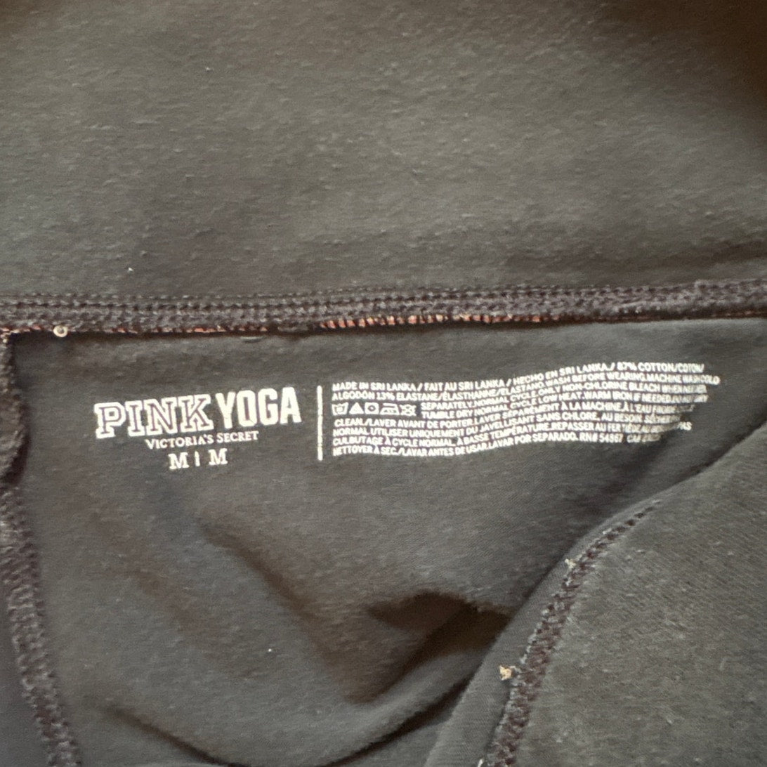 Y2K Victoria's Secret Pink yoga black pink jeweled waistband mini shorts SIZE M