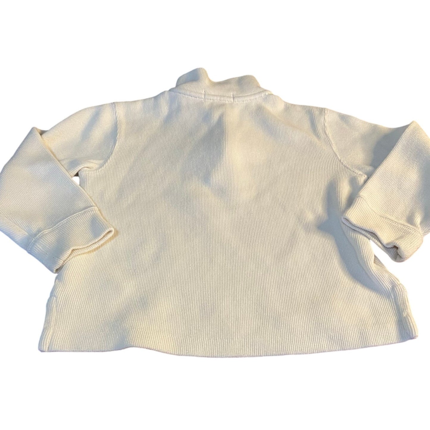 Polo Ralph Lauren white navy pony quarter zip toddler sweater SIZE 3T