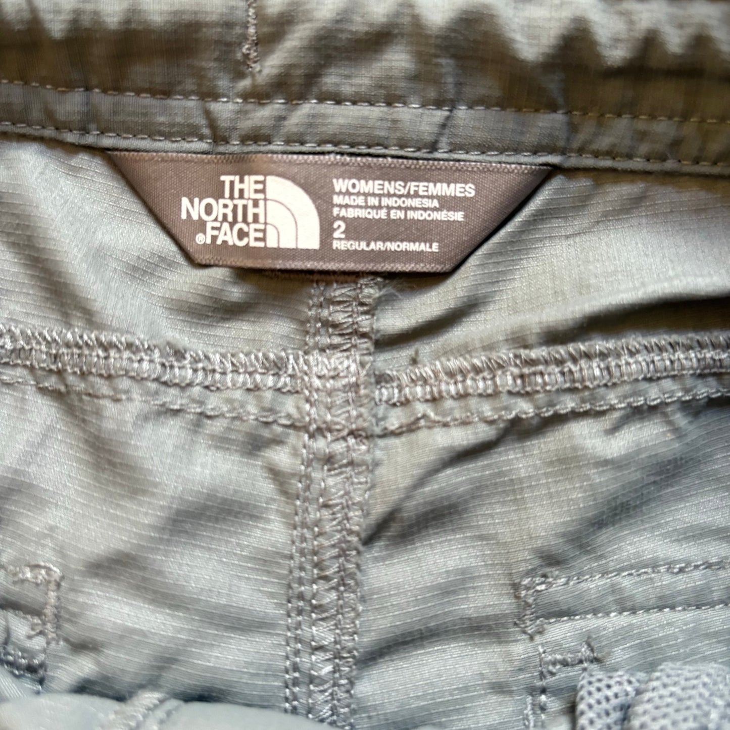 The North Face gray womens drawstring cargo pant SIZE 2