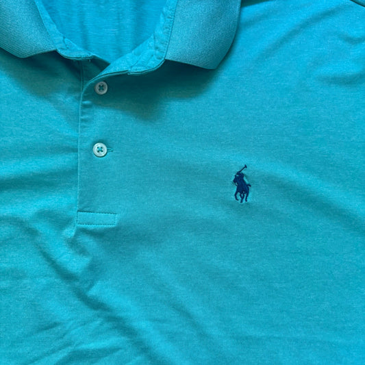 Polo Ralph Lauren green performance short sleeve mens polo shirt SIZE XXL