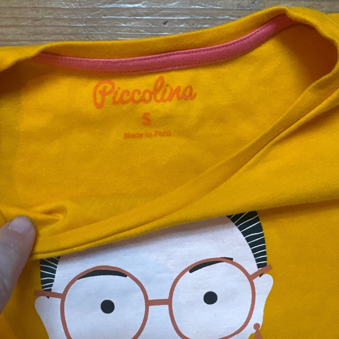 Piccolina yellow Ruth Bater Ginsburg Supreme Court short sleeve shirt SIZE S