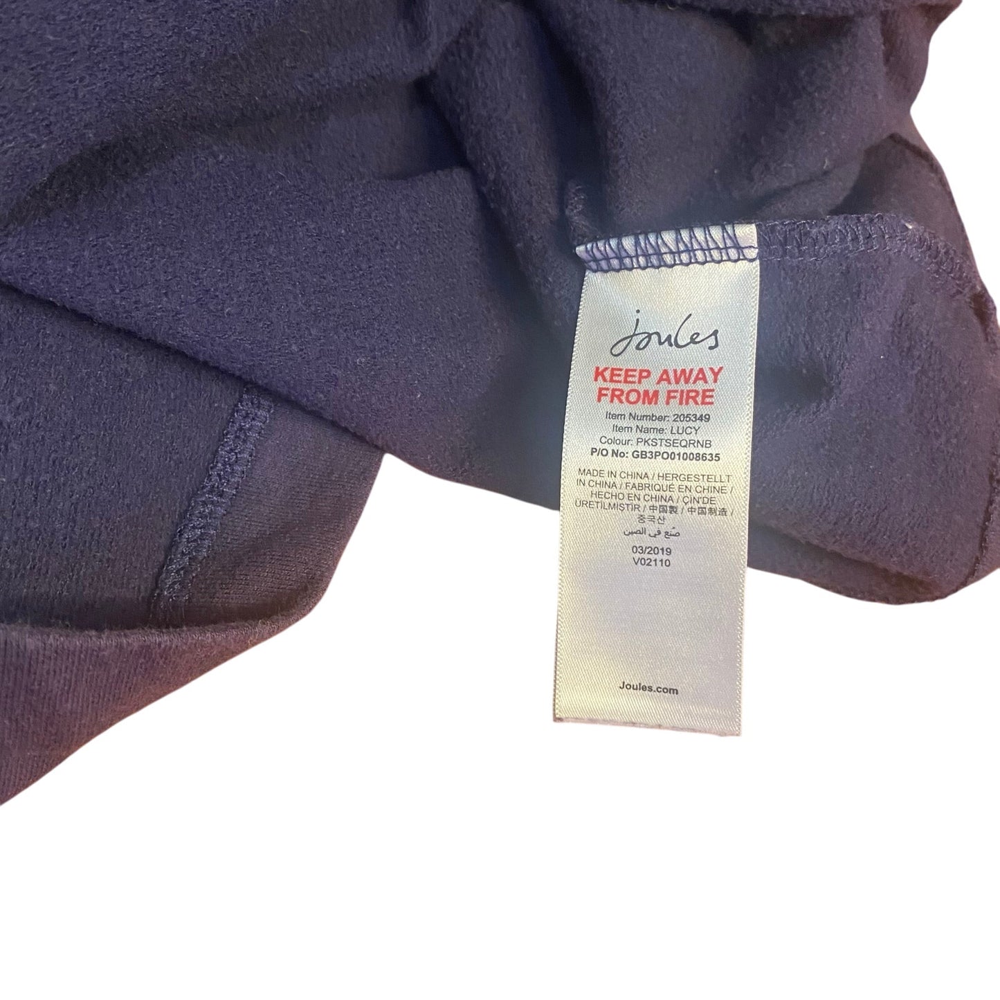 Joules pink white striped sequin rainbow long sleeve sweatshirt dress SIZE 9