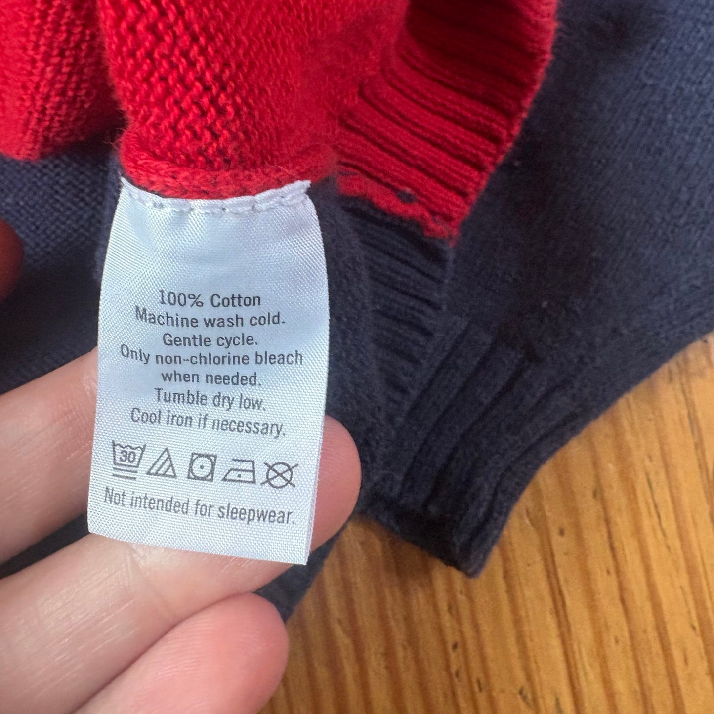 Janie and Jack blue red train winter knit toddler crew sweater SIZE 3
