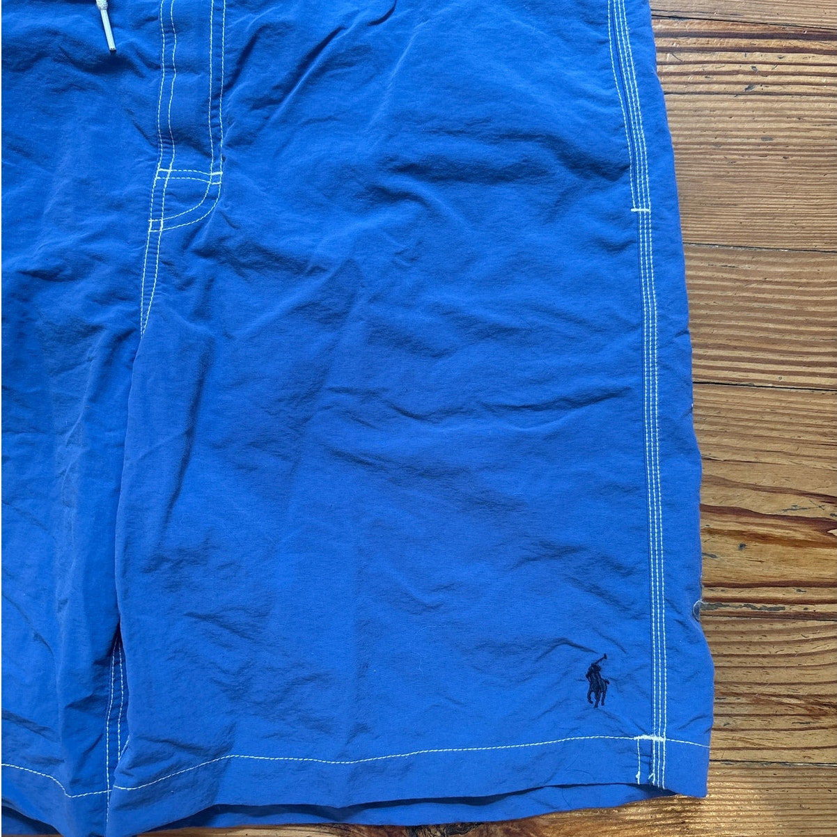 Polo Ralph Lauren royal blue elastic tie waist mens swim trunks SIZE XL
