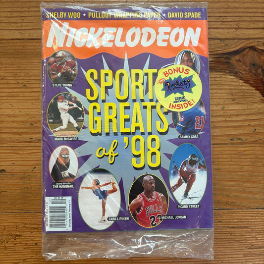 Nickelodeon December 1998 Sports Greats Rugrats sealed magazine pack