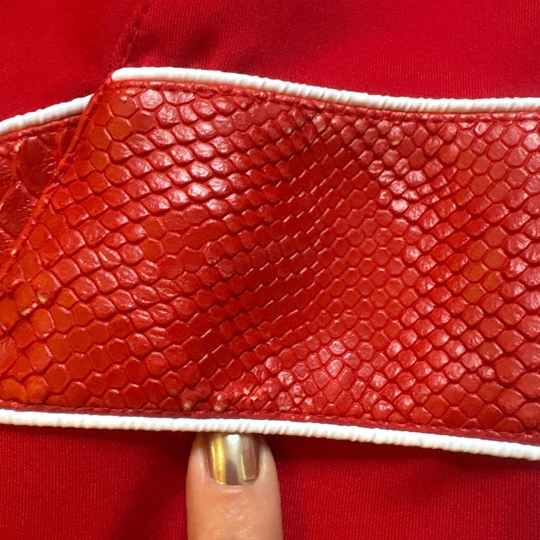 Reason Clothing Viper Track jacket red snake embroidered cobra skin rose SIZE XL