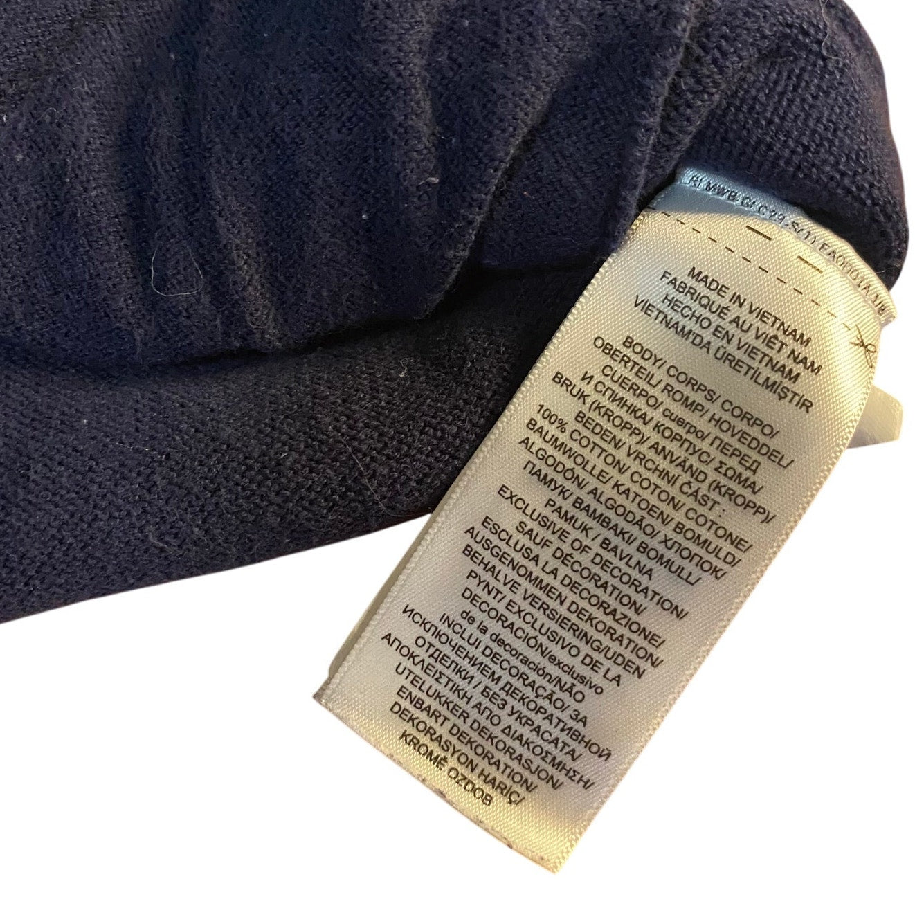 Polo Ralph Lauren dark blue red white striped cotton cardigan sweater SIZE M