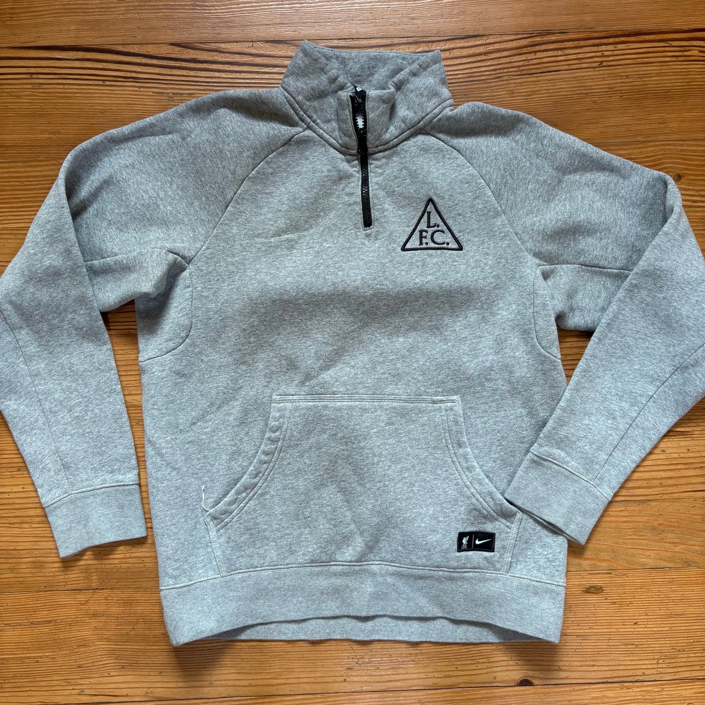 Nike Liverpool gray half zip mock neck fleece sweater SIZE S