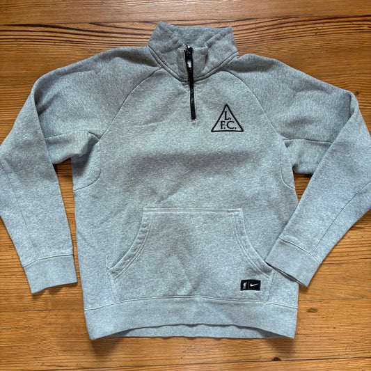 Nike Liverpool gray half zip mock neck fleece sweater SIZE S