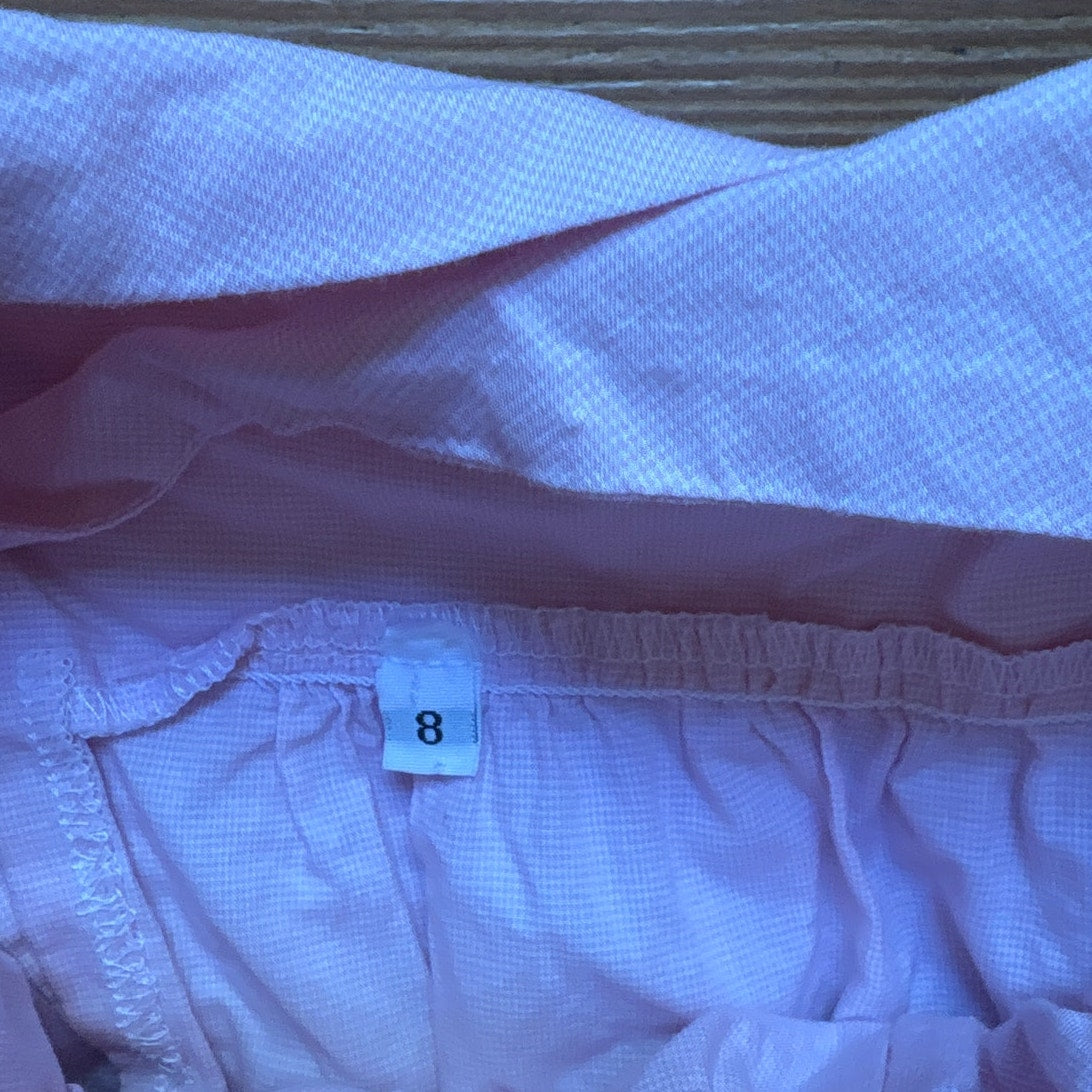 Pink smocked rabbit bunny spring girls tank dress SIZE 8