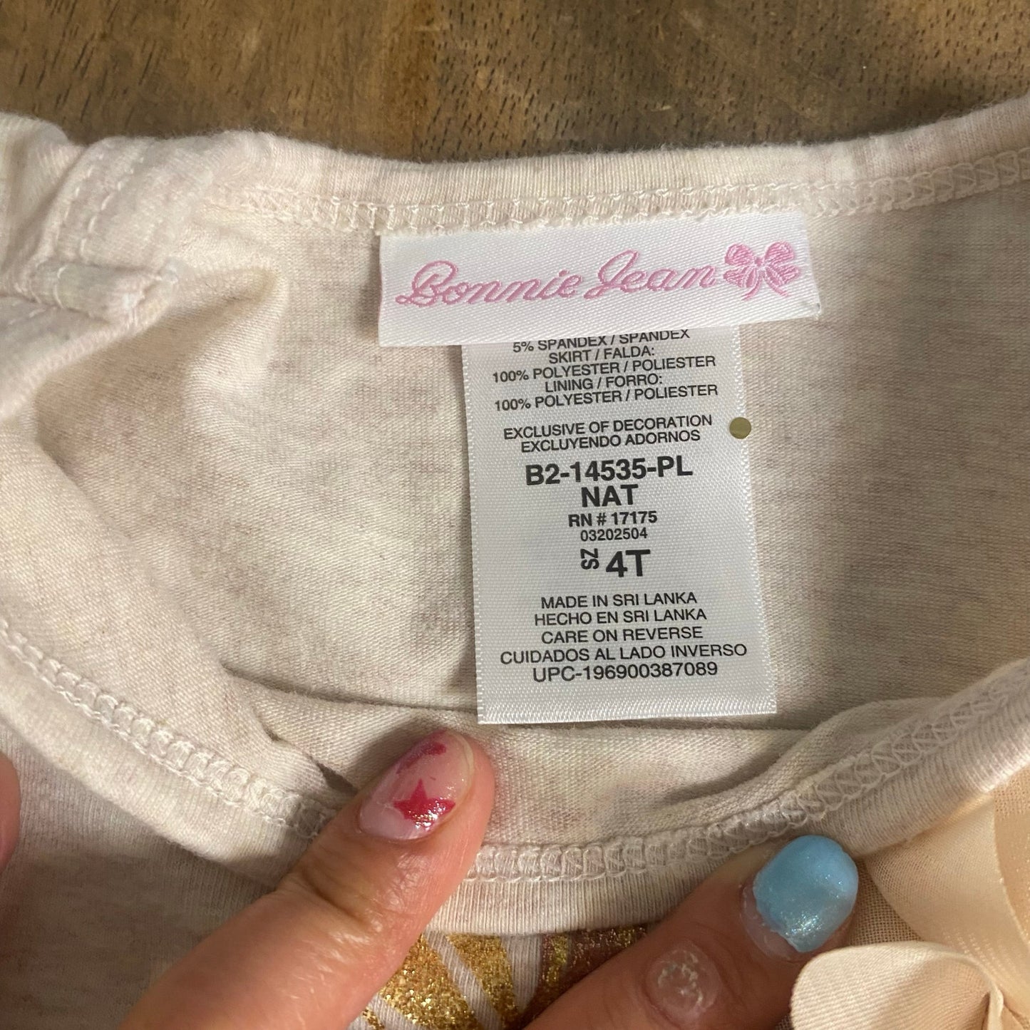 Bonnie Jean cream pumpkin fall sequin tutu long sleeve shirt SIZE 4