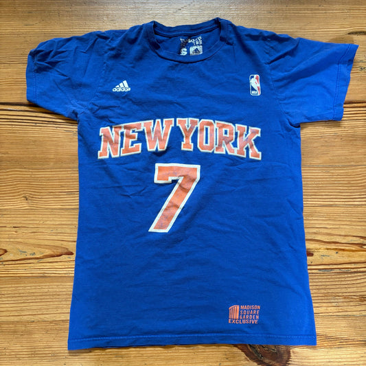 Addas New York Knicks blue Anthony 7 blue short sleeve womens shirt SIZE S