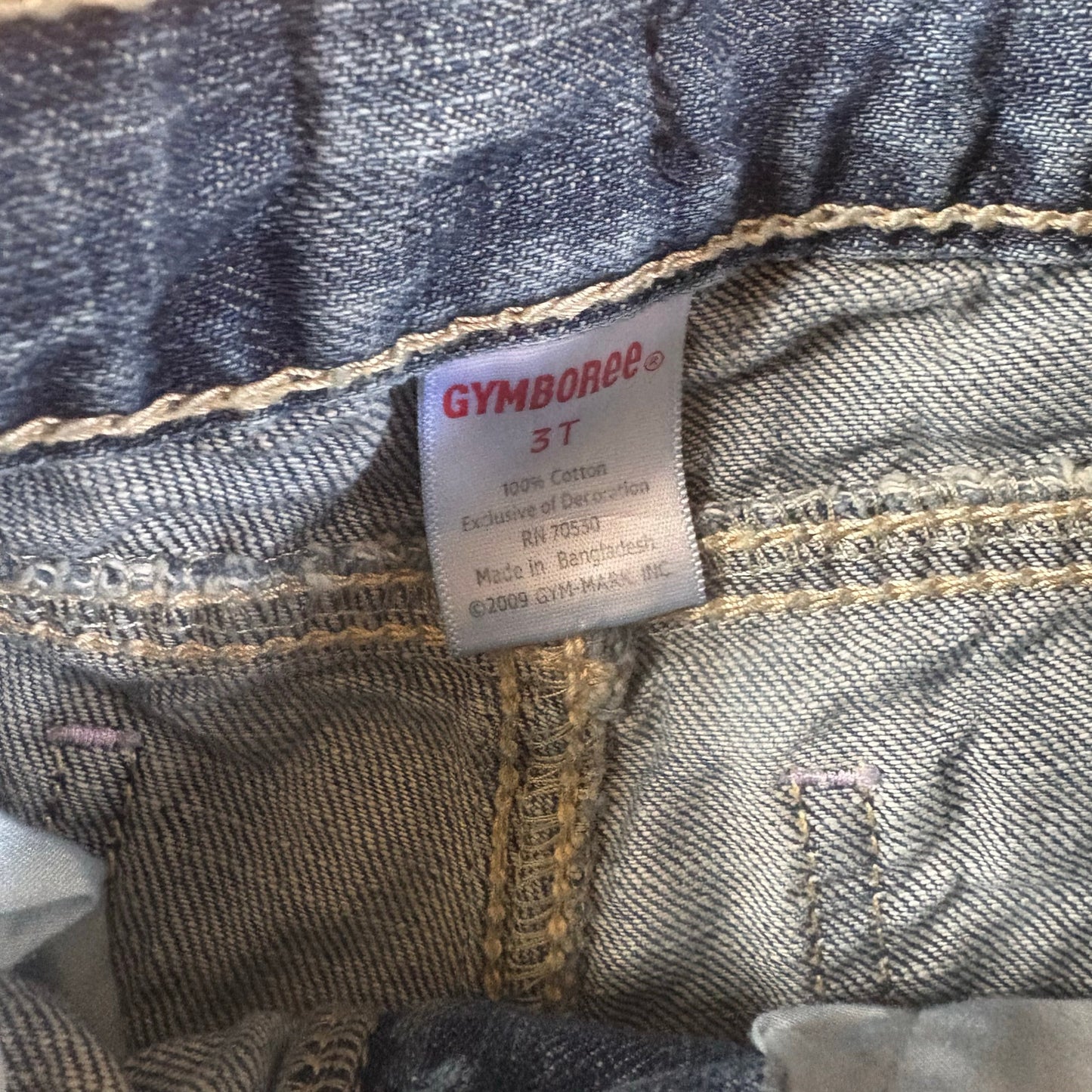 Gymboree 90s jean purple  floral embroidered adjustable toddler jeans SIZE 3T