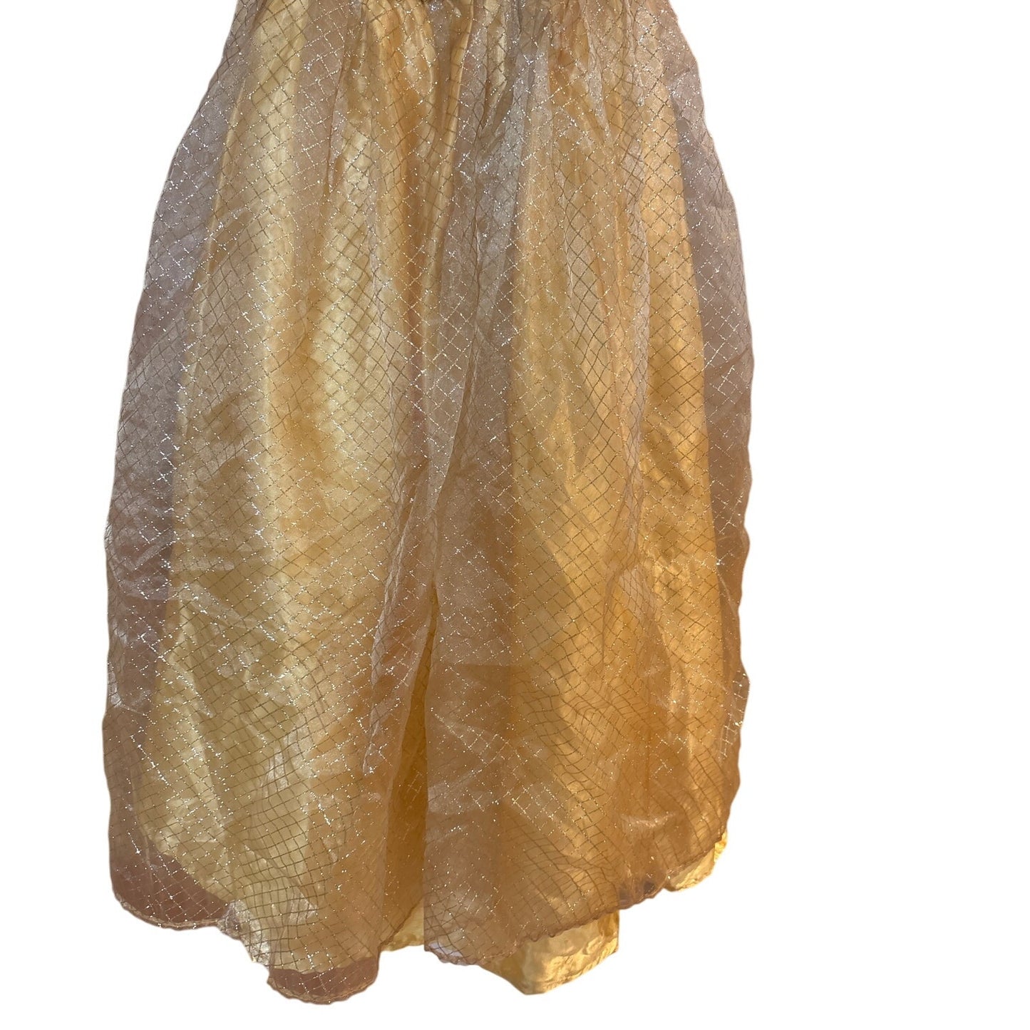 Disney Cinderella Beauty and Beast yellow princess adult costume gown SIZE OS