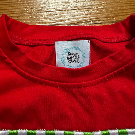 Down by the Creek red Christmas Grinch long sleeve shirt SIZE 3T