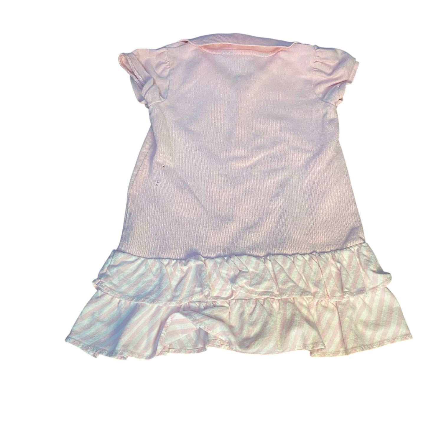 Ralph Lauren light pink ruffle bottom short sleeve dress SIZE 18M
