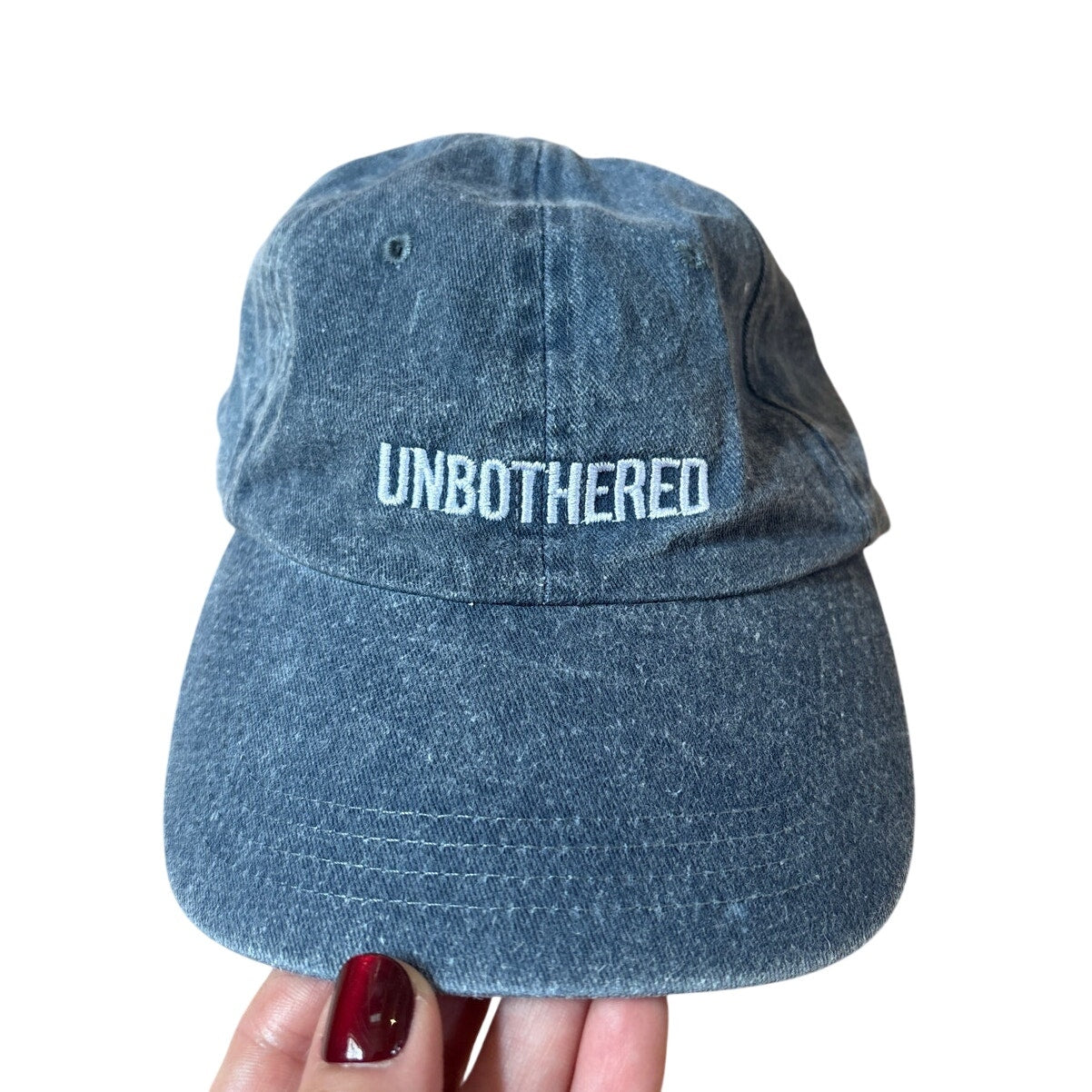 City Streets denim wash Unbothered adjustable baseball cap