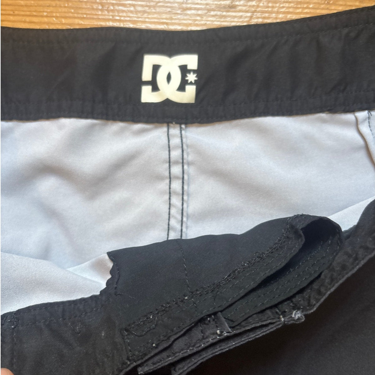 DC y2k black white logo tie waist mens shorts SIZE 30