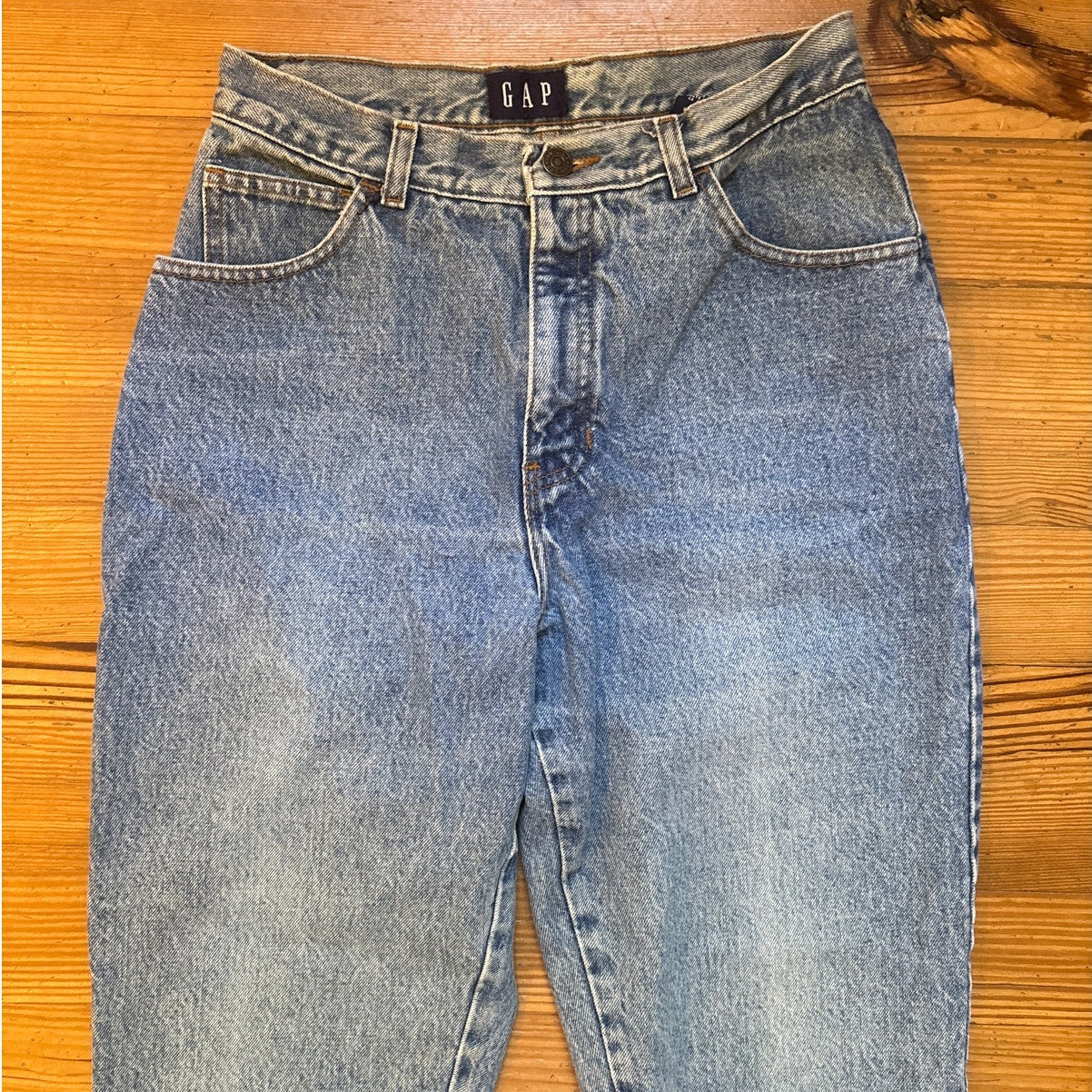 Gap 90s light wash high rise cotton mom jeans SIZE 12
