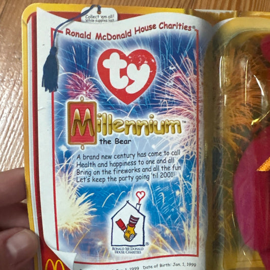 TY McDonalds Teenie Beanie Baby Millennium the Bear (2000) plush toy