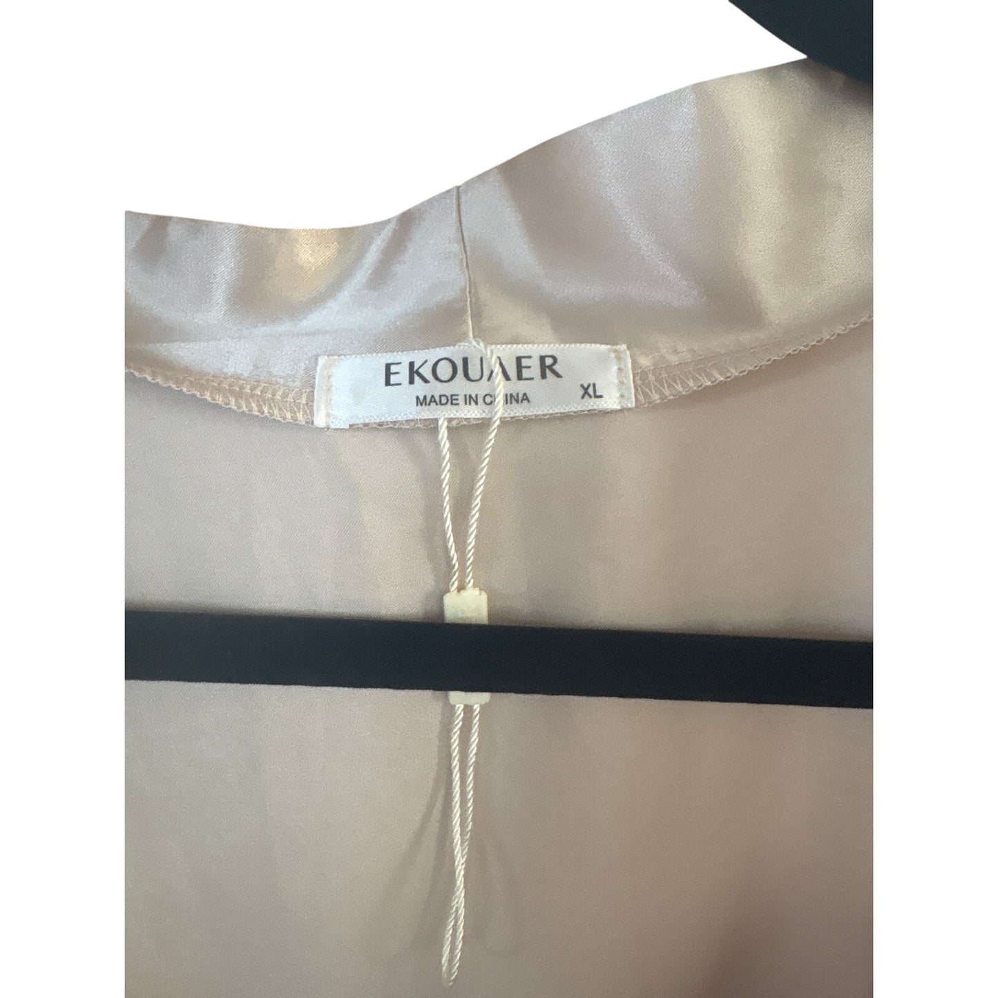 Boutique blush pink adjustable slip dress matching tie robe set SIZE XL