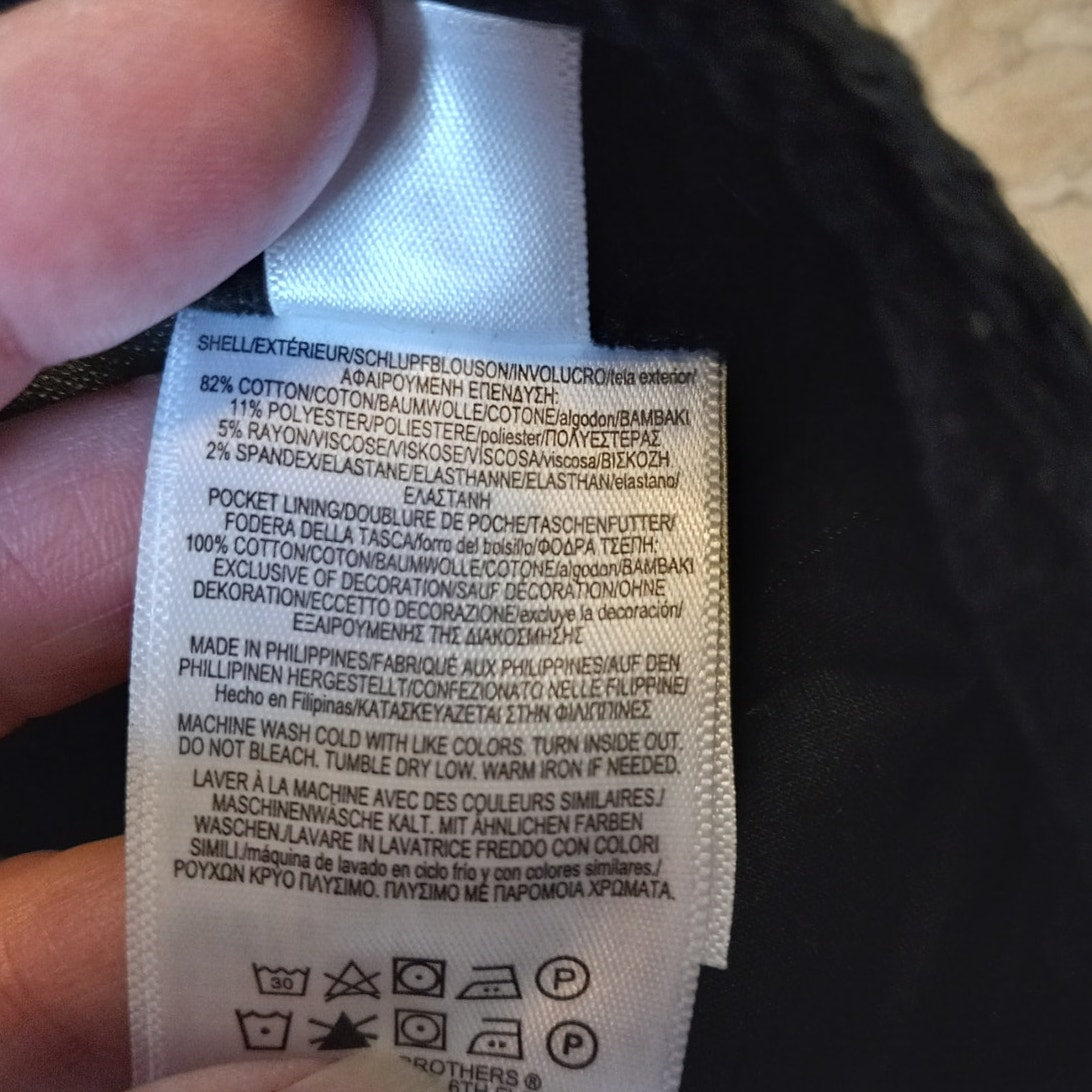 Brooks Brothers black velvet straight slim womens pants SIZE 6