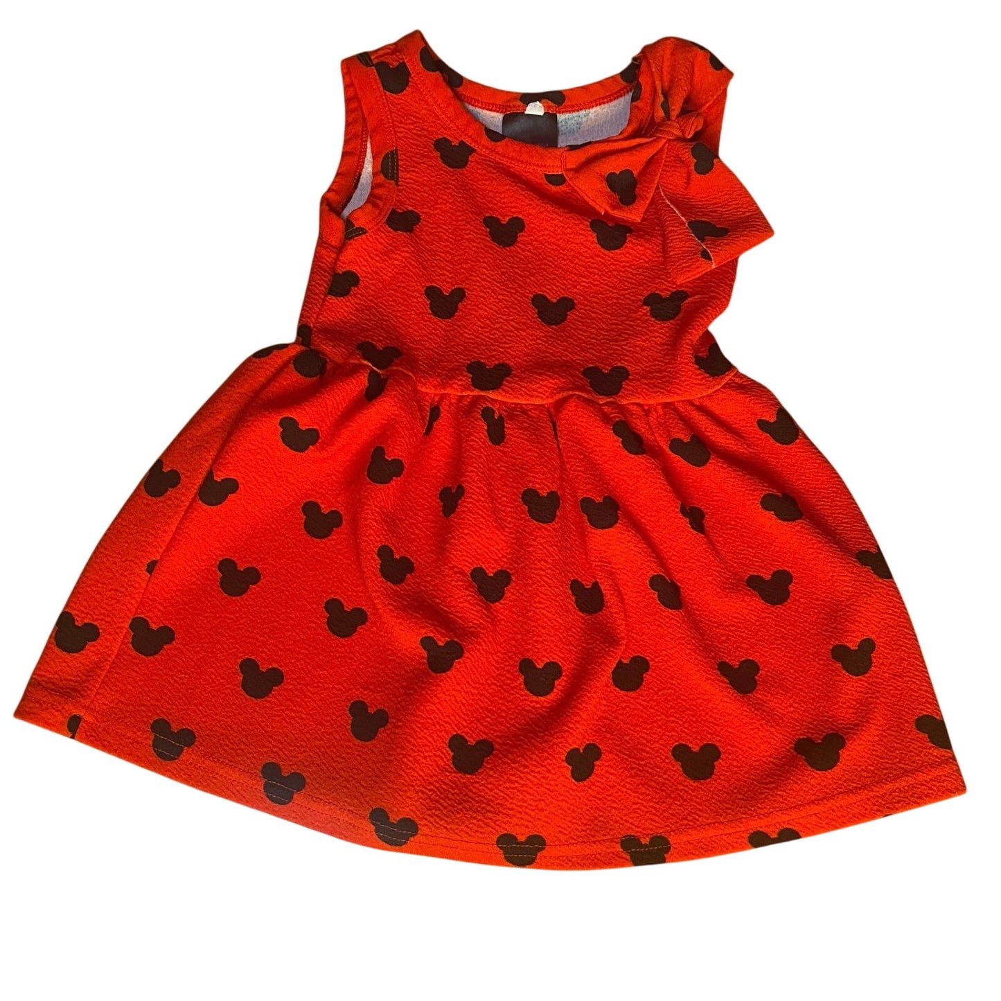 Disney Minnie Mickey Mouse red sleeveless girls dress SIZE 18-24M