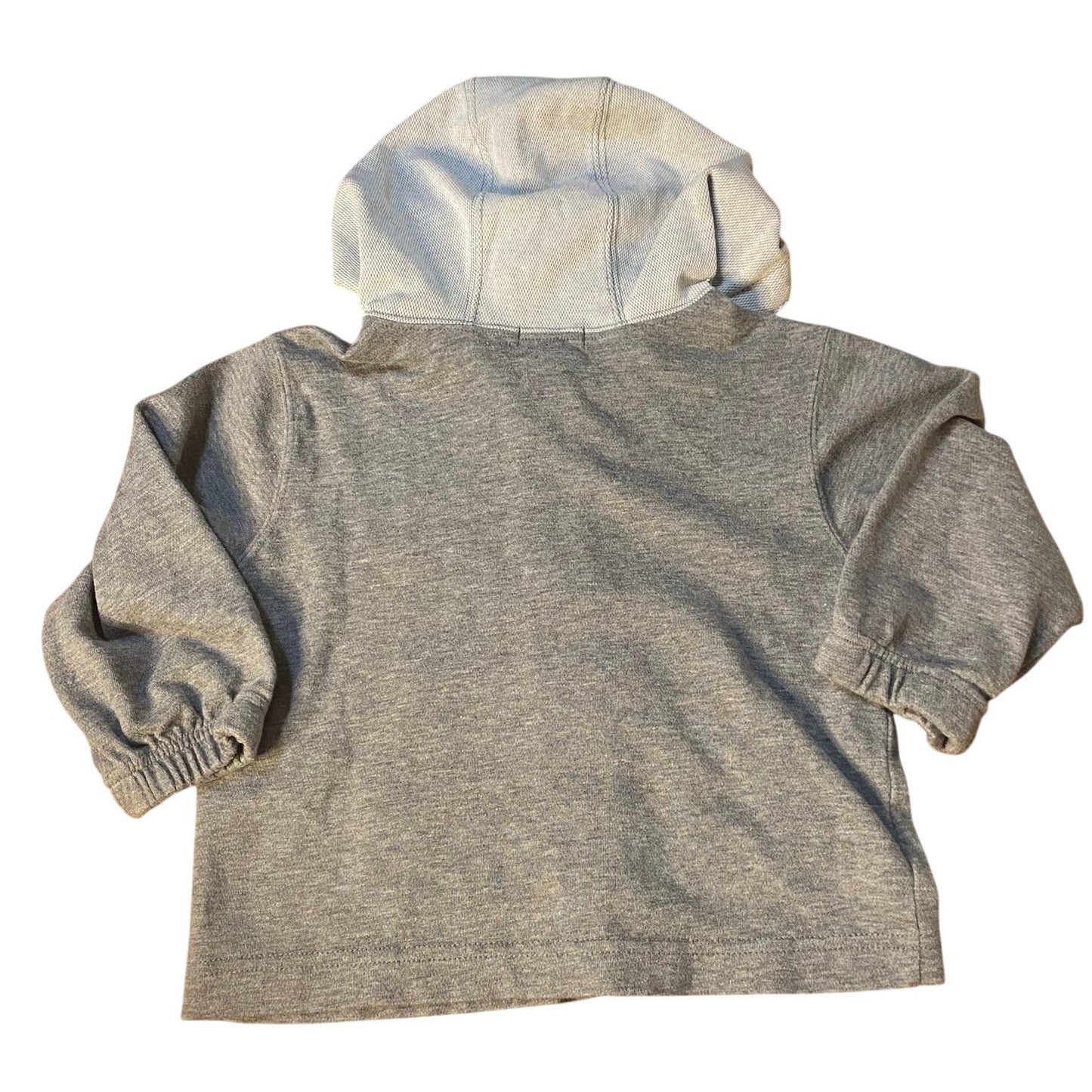 Ralph Lauren light gray full zip logo patch hooded toddler sweatshirt SIZE 3T