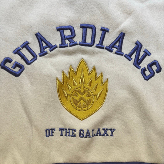 Marvel Guardians of the Galaxy white blue graphic crew sweatshirt SIZE M