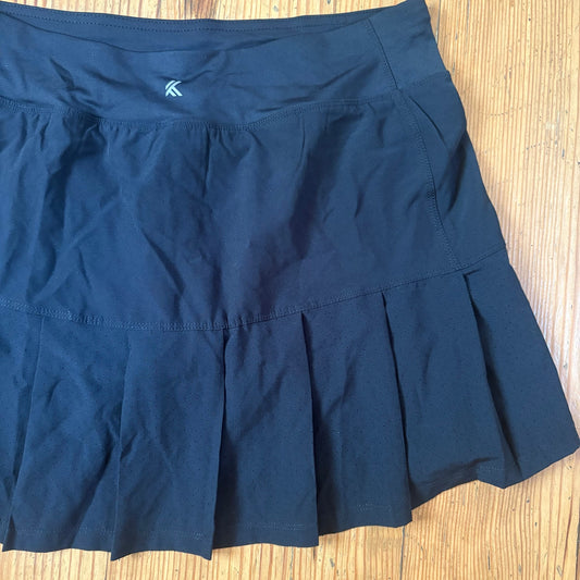 NWT Kyodan black pleated athletic shorts skirt SIZE S