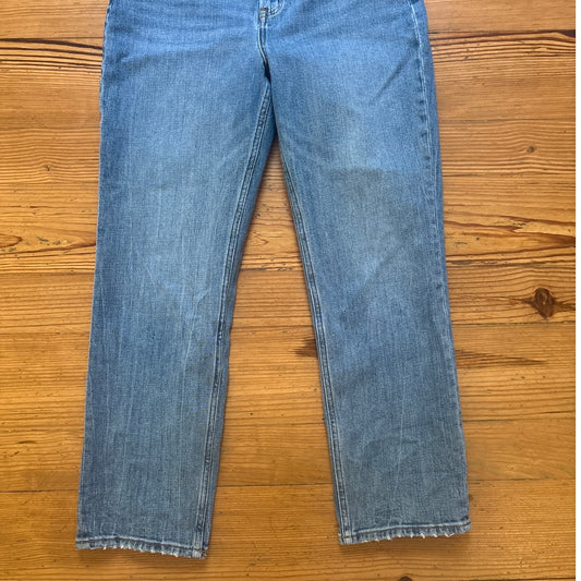 Abercrombie & Fitch medium wash ankle straight ultra high rise curve love SIZE 6