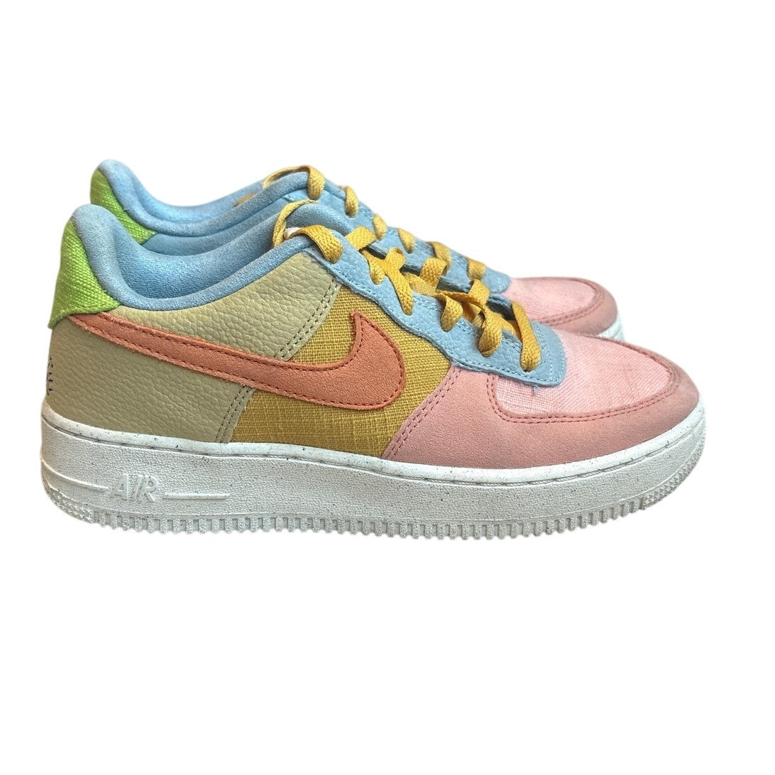 Nike Air Force 1 Low 07' LV8 SunClub pastel multicolor youth sneakers SIZE 6