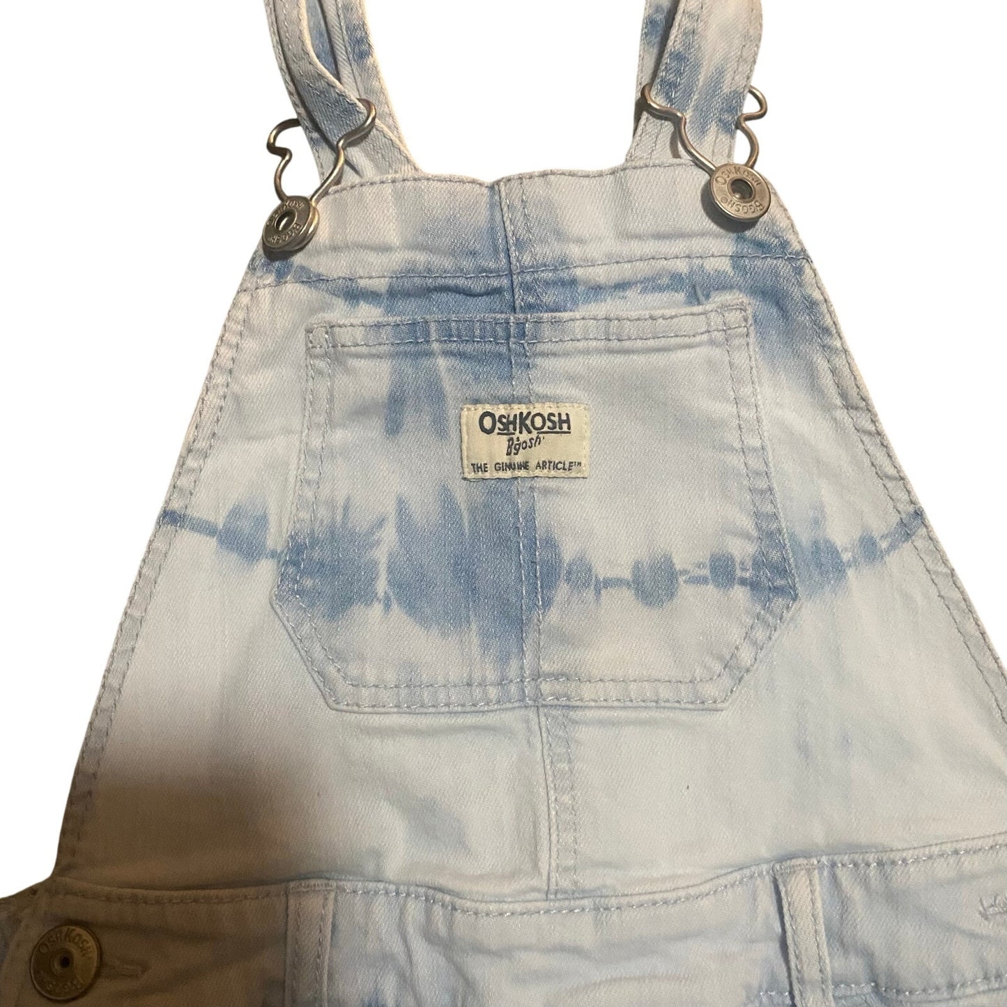 OshKosh B'gosh light blue white wash denim overall jean skirt SIZE 4T