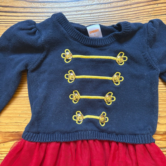 Gymboree holiday Christmas Nutcracker soldier long sleeve sweater dressSIZE 6